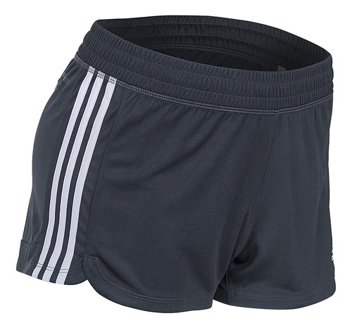 Short adidas Pacer 3 Tiras Mujer Gris Solo Deportes