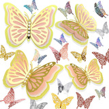 52pcs 3d Mariposa Grande Decoración Set, 4pcs 2 Tamañ...