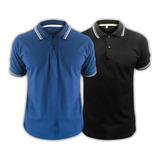 Kit 2 Camiseta Polo Masculina Algodão Camisa Blusa Premium