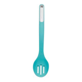 Colher Para Servir Vazada Silicone Azul Cozinha Kitchenaid