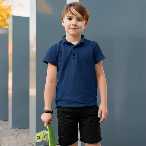Playeras Infantil Tipo Polo Algodón Escolar Pack X 3 Piezas