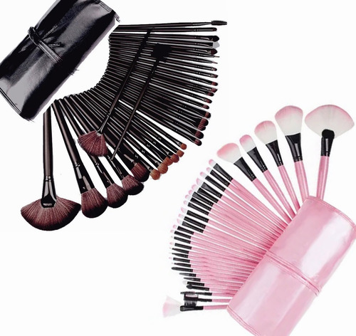 Juego De 32 Brochas Pincel De Maquillaje Profesional+estuche