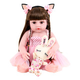 Bebe Sweetie Reborn(r) Princesa Coelhinha Siliconedoll- 48cm