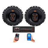 Kit Par Alto Falante 6 Polegadas + Radio Bluetooth Option