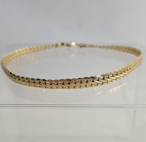 Pulseira Elo Lacraia Em Ouro 18k - Cod 37090