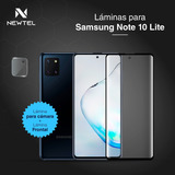 Lamina De Vidrio Frontal  Y Cámara Para Samsung Note 10 Lite