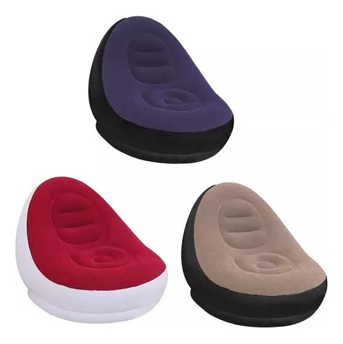 Sillón Inflable De 2 Piezas Con Descansa Pies Tipo Puf