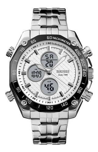 Reloj Hombre Skmei 1302  Acero Ana-digi Impacto Online