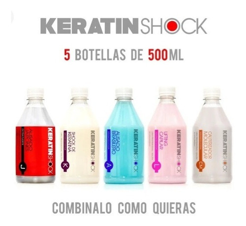 Keratina + Alisado +lifting + Acondi+ Neutro 5 X500