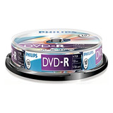 Dvd-r Philips Dm4s6b10f/17 4,7gb 16x Velocidade 10 Unidades