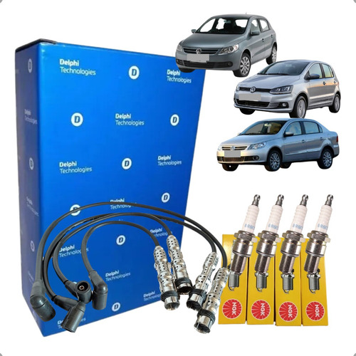 Kit De Cabos + Velas Gol G4 G5 1.0 1.6 2006 A 2020 Voyage G5