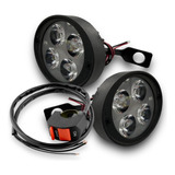 Kit X2 Faros Led Soporte Al Espejo + Tecla Switch Moto A-vip