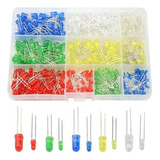 500 Leds Ultrabrillantes De 3 Mm 5mm, 5 Colores Disponibles