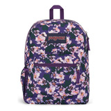 Mochila Jansport Escolar Casual Urbana Cross Town Color Violeta Flores