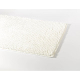 Alfombra De Baño Shaggy Coral 35 X 50 Cm Lavable Blanca