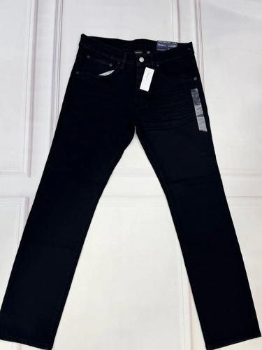 Jeans Pantalón Mezclilla American Eagle Slim Fit Negro Liso | Meses sin interés