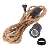 Lampara Colgante Vintage Con Cable Enchufable, Kit De Lampar