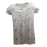 Camisón Algodón Mujer Manga Corta Estampado 82-621 Palermo