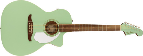 Guitarra Eletroacústica Fender Newporter Player Surf Green, Material De Escala, Nogueira, Orientação À Direita