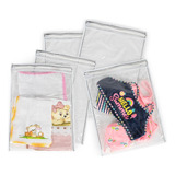 Kit 03 Saquinhos Para Escola Creche Mala Roupa Suja Limpa