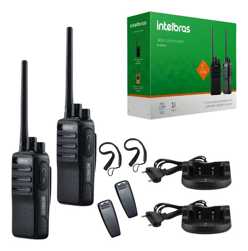 Kit 2 Radio De Comunicação Intelbras Walkie Talkie Rc3002