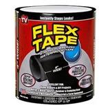 Cinta Adhesiva Flex Tape De 10 Cm X 1,50 M, Impermeable, Color Negro