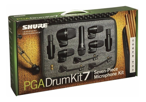Set Microfonos Para Bateria Shure Pgadrumkit7 Pga Drumkit 7