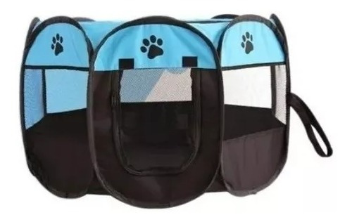 Corral Mascotas Tela Portátil Plegable Perro Gato 91x91 Med