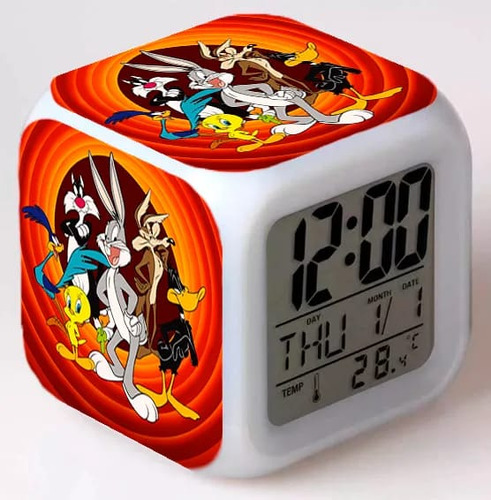 Reloj Despertador Piolin, Bugs Bunny, Looney Tunes 