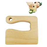 Ecológico Cuchillo De Cocina En Madera Artesanal Para Niños