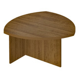 Mesa De Centro Auxiliar Moderna 76x76cm En Mdp - Pino Color Marrón