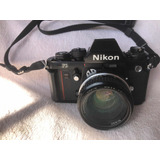 Cámara Nikon F3 Muy Buenas Condiciones Con Lente 50mm 1:1.8