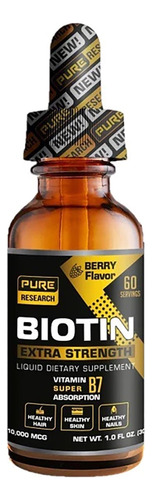 Pure Research Biotina Con Colágeno Líquido 50.000 Mcg 60 Ml