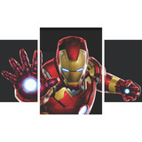 Cuadro Iron Man Triptico Diseño Nuevo - Envío Gratis