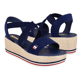 Sandalias Casuales Para Dama Stylo 6000 Suede Azul