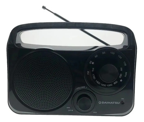 Radio Portatil Am - Fm Daihatsu D-rp400 Dual - 220v - Pilas Color Negro