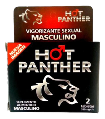 2 Tabletas Hot Panther Vigorizante Para Hombre Natural