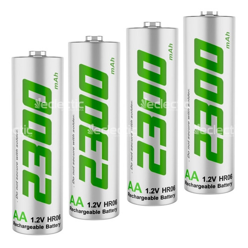 Pilas Baterías Recargables Aa 2300mah Blíster X4 Original