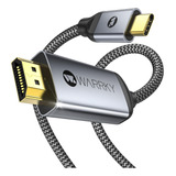 Cable Usb C A Hdmi 4k, Warrky [trenzado, De Alta Velocidad]