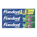 3-pack Fixodent Plus Adhesivo Dental Con Sabor Scope  57gr