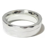 Anillo Acero Blanco Cinta Rombos Listo Para Regalo