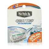 Schick Quattro Titanium Recambios De Cuchilla De Afeitar Par