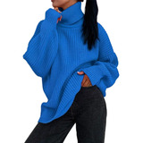 Suéter Suelto Con Cuello Alto Para Mujer De Otoño/invierno