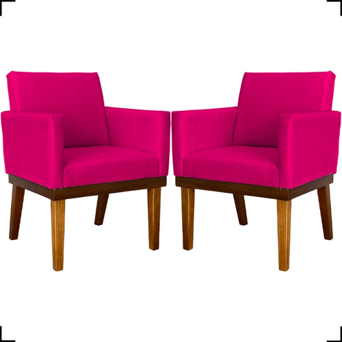 Kit 2 Poltronas Decorativas Cadeiras Reforçadas Divine Cores
