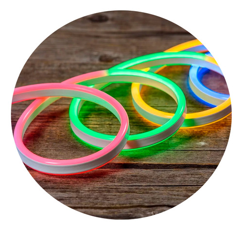 Manguera De Neon Led Flexible Color Fijo 10 Mts Con Enchufe