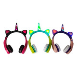 Diadema Unicornio Headset Audífono Rgb Inalámbrica Bluetooth