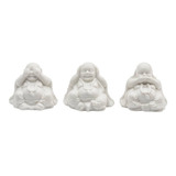 Trio De Budas Em Porcelana Cego Surdo Mudo