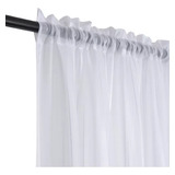 Cortina Velo Liso 140x220cm 2 Paño - Blanco