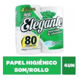 Papel Higiénico Elegante Premium 80m X 4, Pack X 10