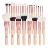 Set De Brochas Para Maquillaje Beili 25pz Rose Gold 